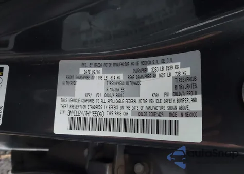 2017 Toyota Yaris Ia z USA, uszkodzony, nr VIN 3MYDLBYV7HY155040